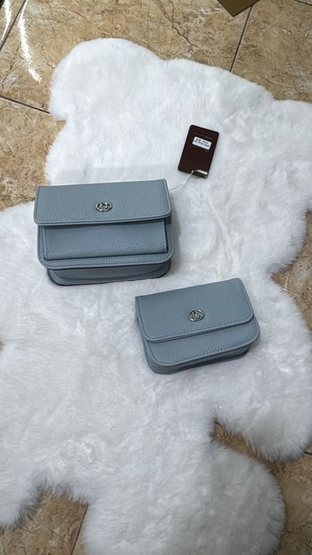 Set de cartera doble celeste (2 piezas)