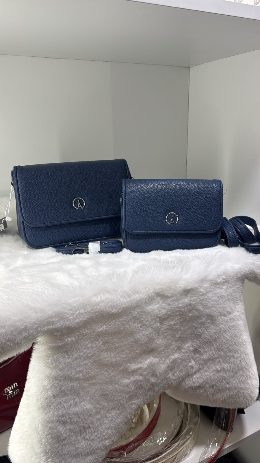 Cartera doble azul