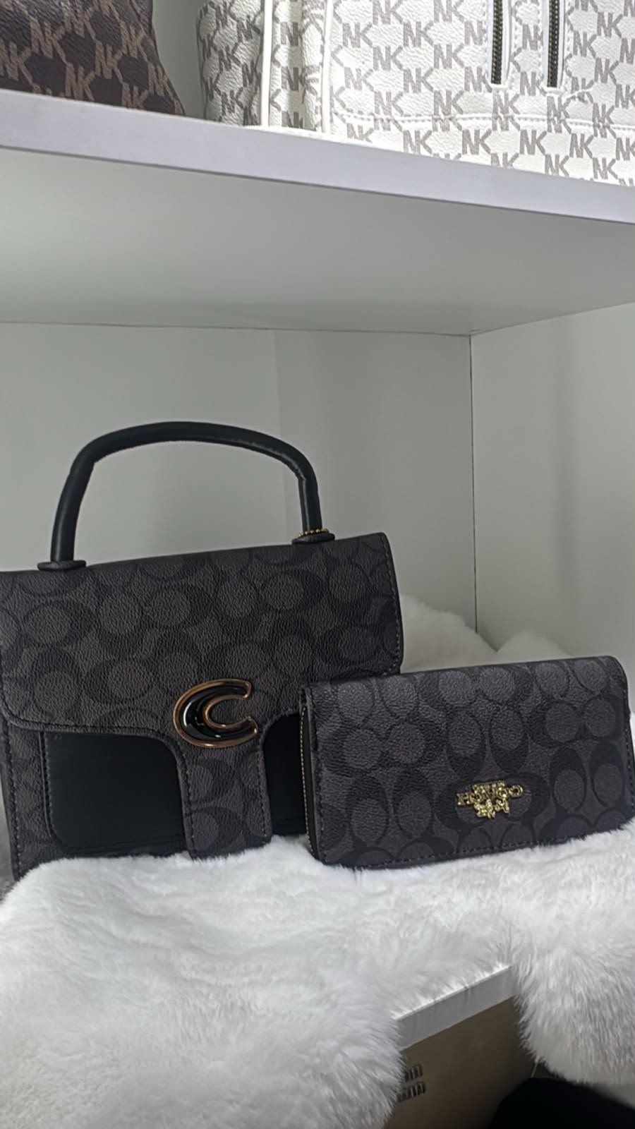 Set cartera + billetera monograma